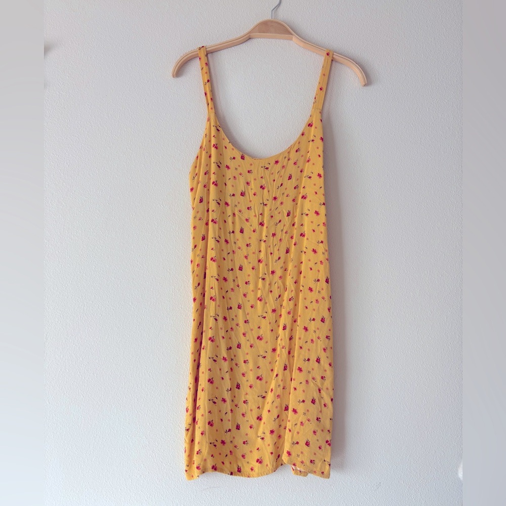 Reformation Yellow Floral Crimini Mini Dress Size 6